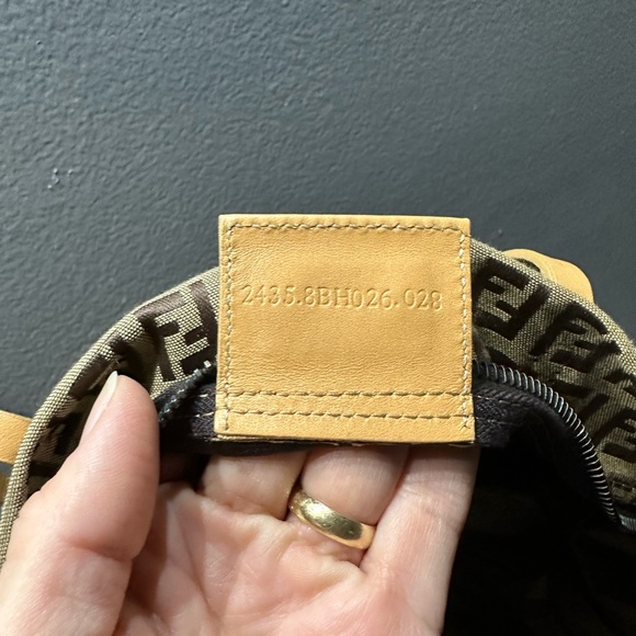 SOLD Auth FENDI Zucchino Tote Bag Beige Brown Canvas Leather 8bh026 - Picture 13 of 17